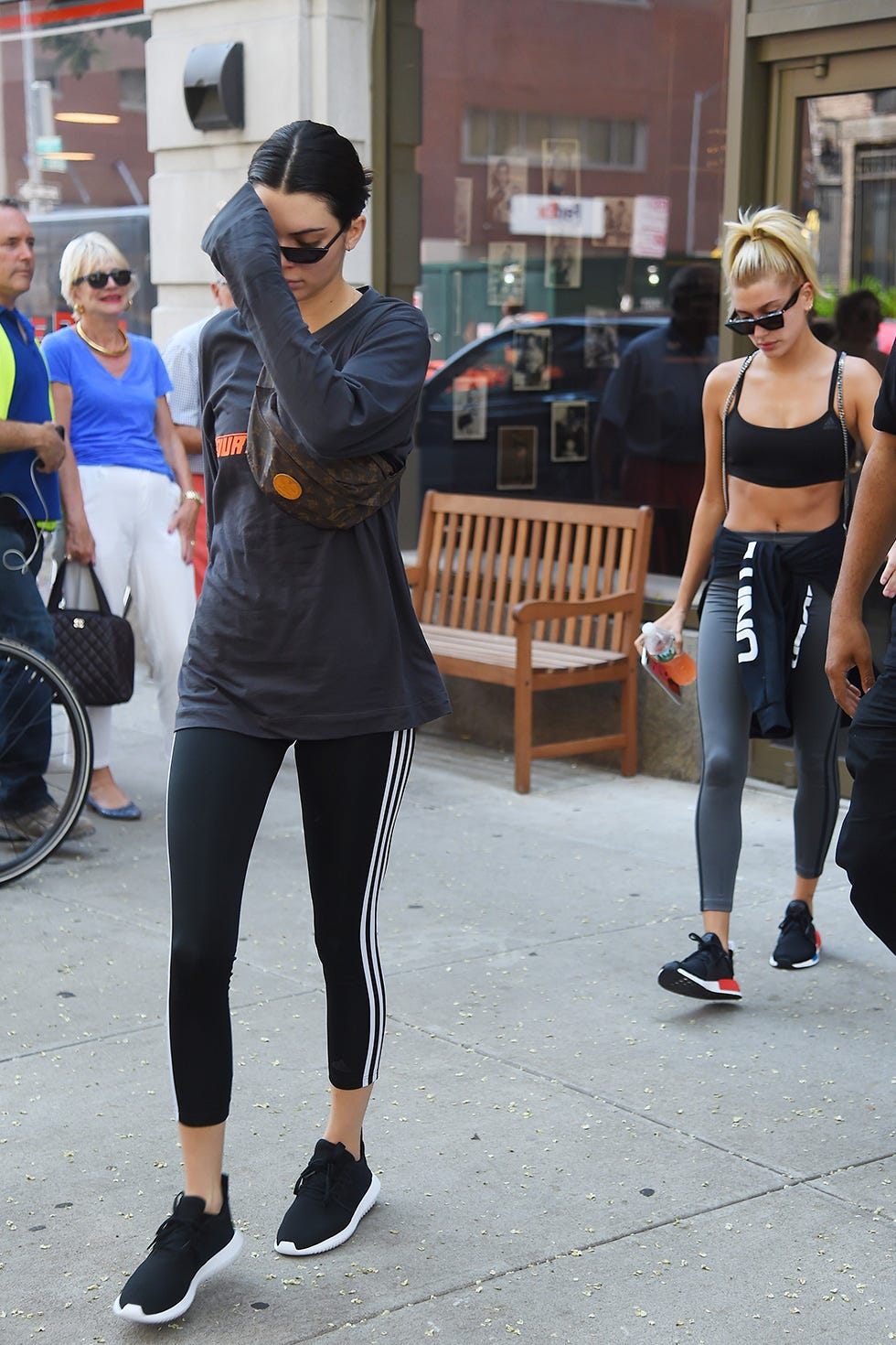 Tights, Street fashion, Clothing, Fashion, Sportswear, Leggings, Beauty, Snapshot, Footwear, Sunglasses, 