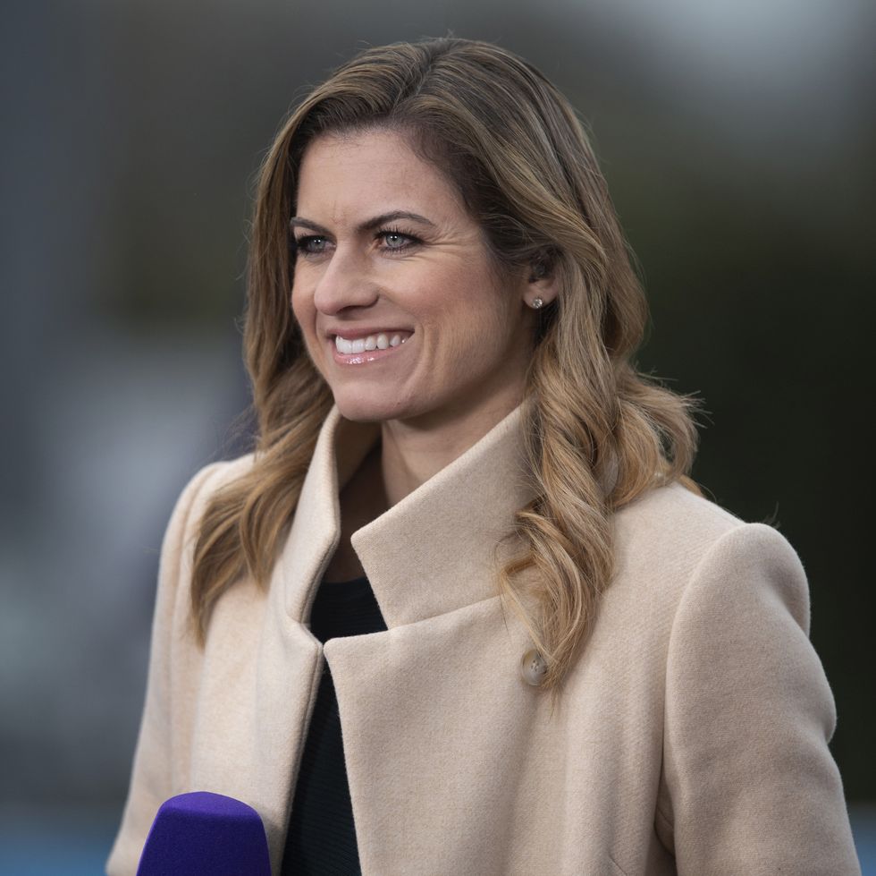 southport, england   december 06 karen carney commentating for bt sport before the barclays fa women's super league match between everton women and manchester city women at haig avenue on december 6, 2020 in southport, england photo by joe priorvisionhaus
