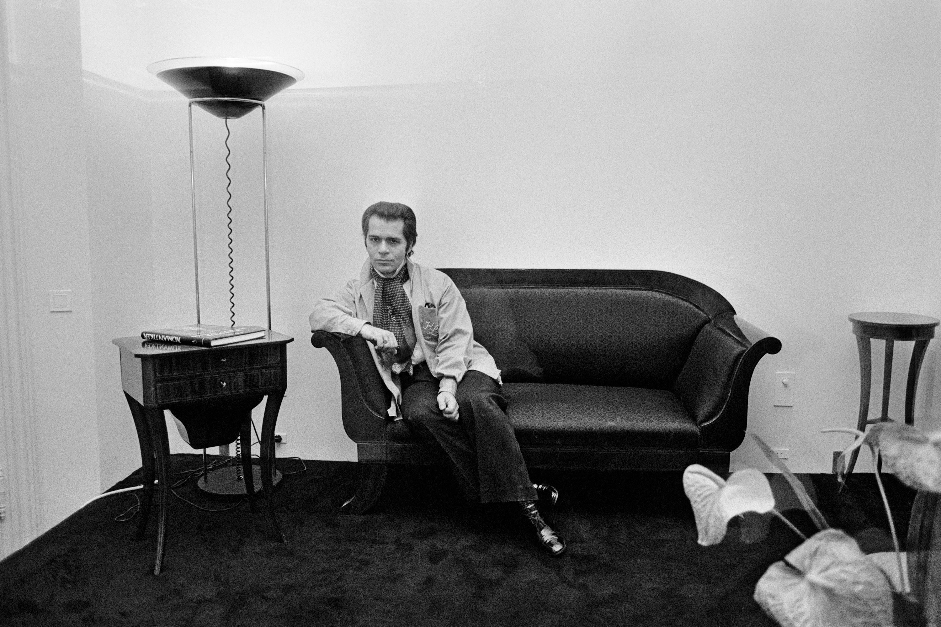 Karl Lagerfeld and Yves Saint Laurent, Black & White Photograph