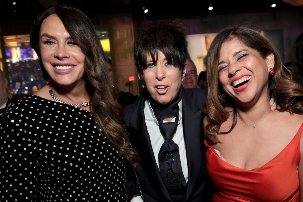 hollywood, california march 02: (l r) karla sofia gascon, diane warren, and guest attend the 97th annual oscars governors ball at ovation hollywood complex on march 02, 2025 in hollywood, california. (photo by monica schipper/getty images)