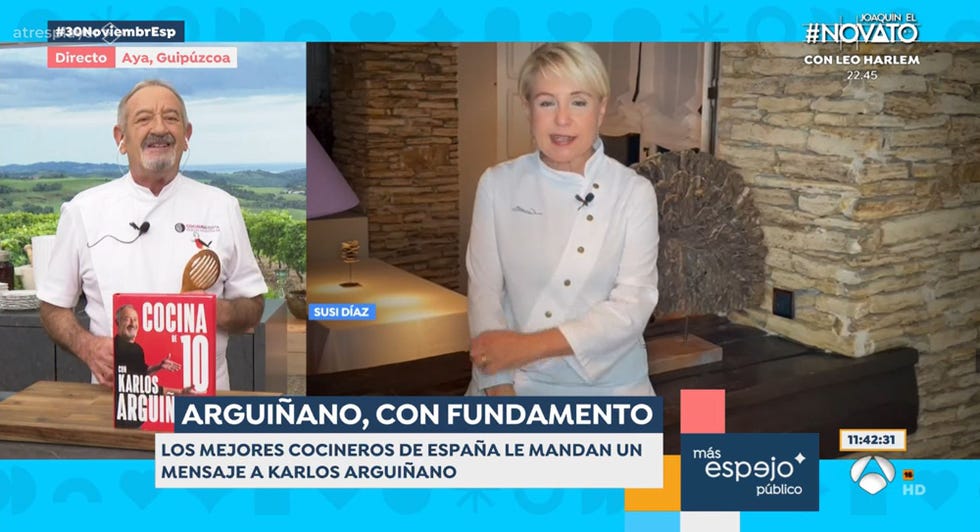 el cocinero y susi diaz en el programa de antena 3