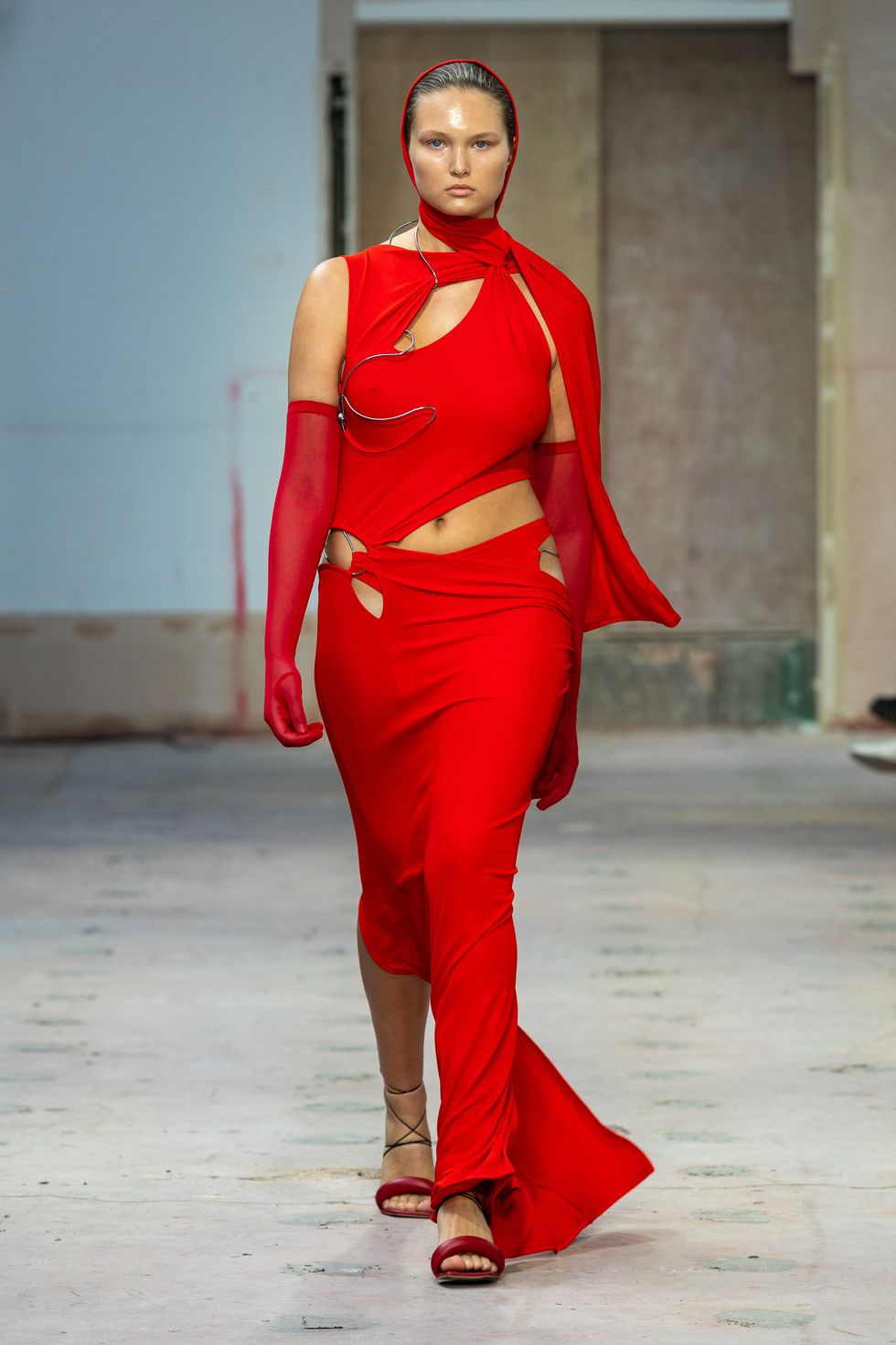 the mills fabric, london, 15th september 2022 karoline vitto presents her spring summer 2023 designs as part of london fashion week©chris yates chris yates media