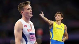 el duelo entre karsten warholm y armand duplantis en los 100 metros lisos