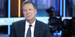 new york, new york   october 15 former ohio governor john kasich visits "your world with neil cavuto" at fox news channel studios on october 15, 2019 in new york city photo by john lamparskigetty images