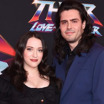 kat dennings and andrew wk at thor love and thunder premiere