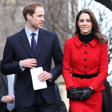 kate middleton and prince william on a visit to st andrews