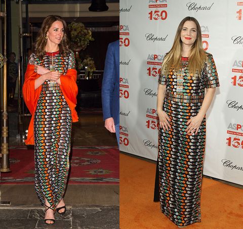 celebrities who dressed exactly like royals   kate middleton and drew barrymore