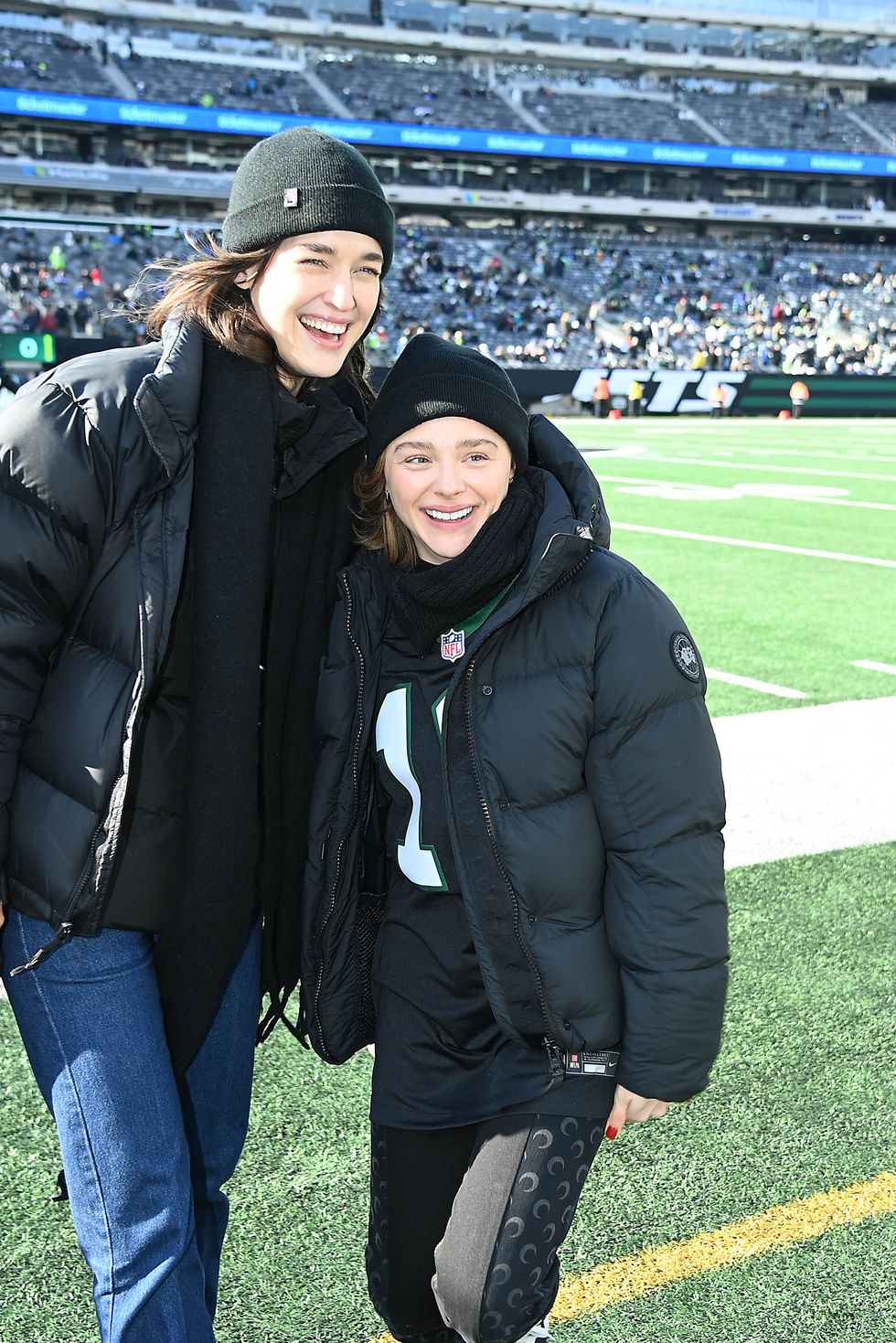 Celebrities Attend Seattle Seahawks at New York Jets Game