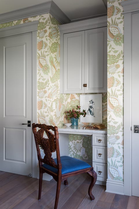 home office idea, wallpaper nook