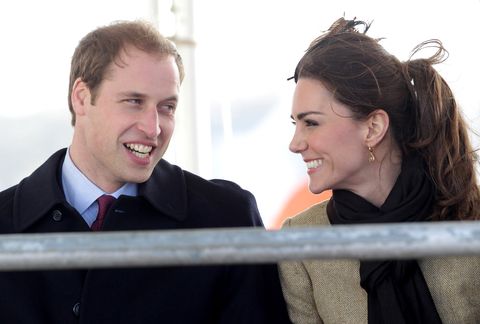 Prince William and Kate Middleton visit Trerddur Bay Arnley Lifeboat Station.