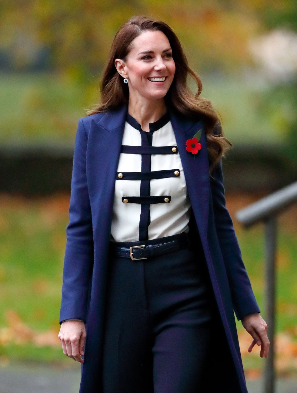 london, united kingdom   november 10 embargoed for publication in uk newspapers until 24 hours after create date and time catherine, duchess of cambridge visits the imperial war museum to officially open two new galleries, the second world war galleries and the holocaust galleries on november 10, 2021 in london, england during her visit the duchess also viewed the exhibition generations portraits of holocaust survivors which includes the two portraits she took last year to mark 75 years since the end of the holocaust photo by max mumbyindigogetty images