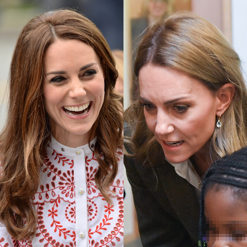 ﻿kate middleton en una imagen de 2016 y en otra de 2025 tras su cambio de look