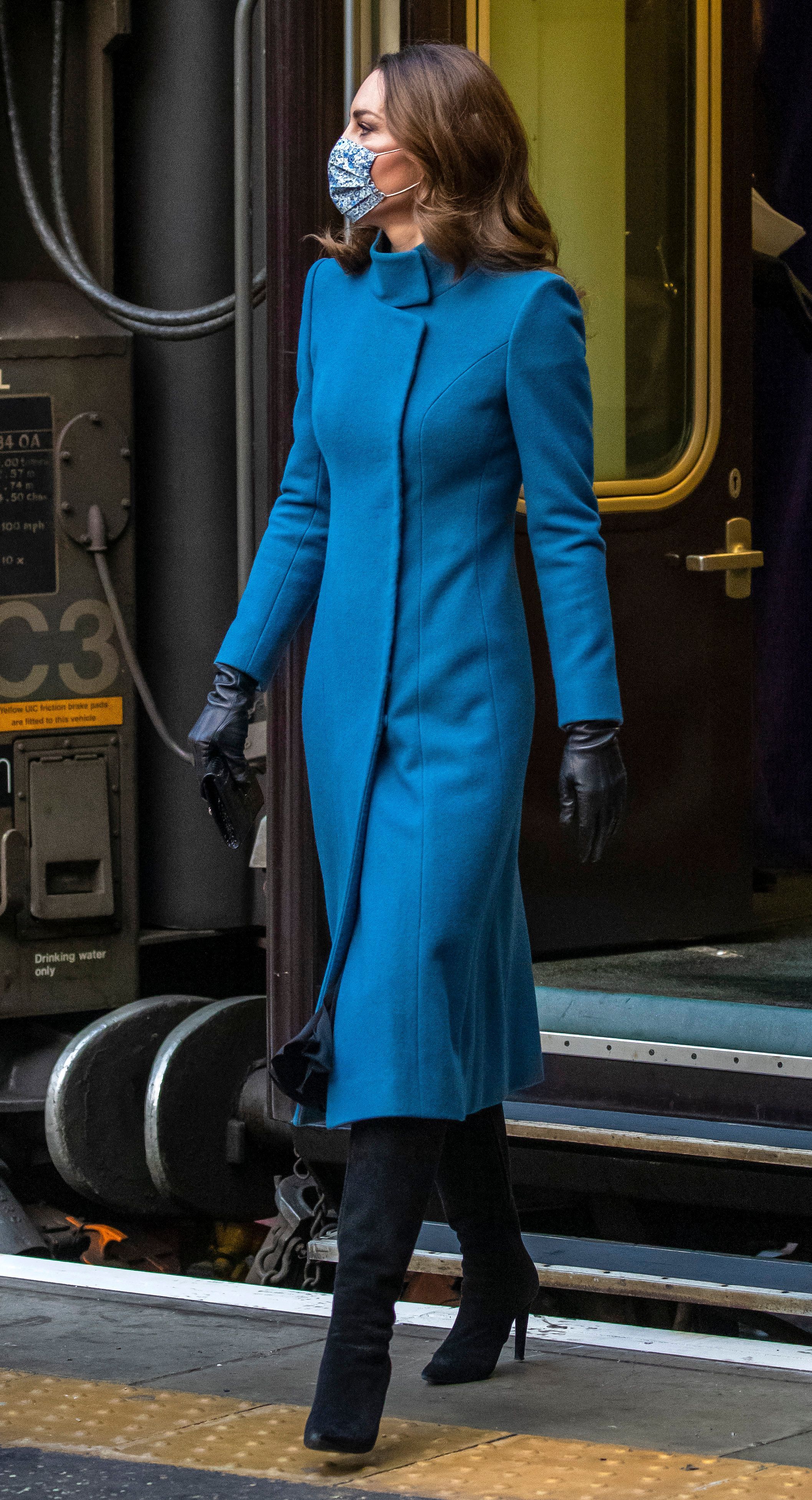 Kate Middleton's Hobbs London Bianca Maxi Coat in Navy Blue