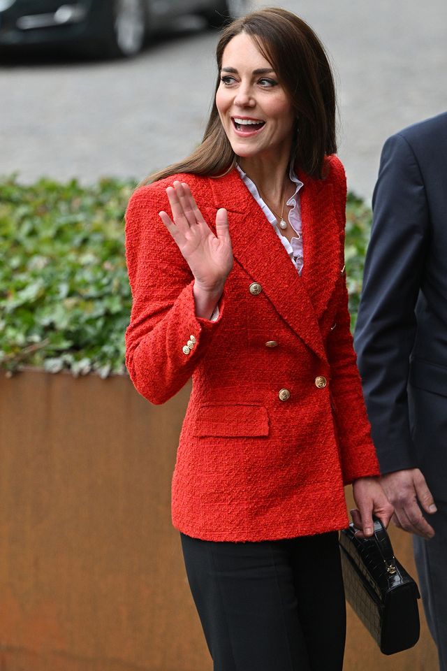 Kate Middleton steps out in red Zara jacket for solo trip to Denmark