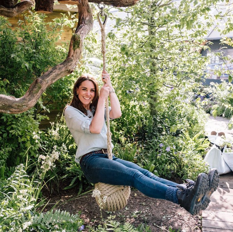 kate middleton, the duchess of sussex, rhs back to nature garden at the chelsea flower show