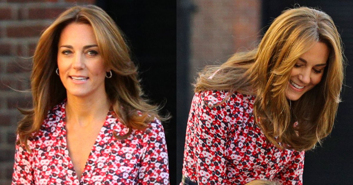 Kate Middleton rewears Michael Kors dress  symbolic bee earrings in  Manchester today  Expresscouk