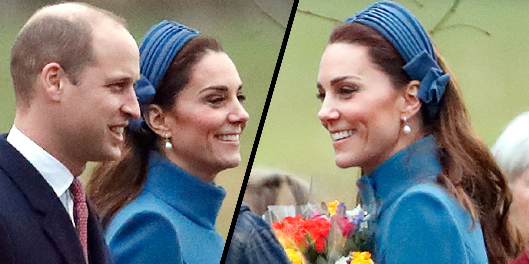 Duchess of Cambridge wearing a large blue hairband January 2019