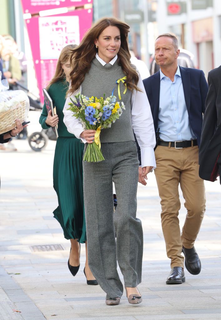 The Princess of Wales gets chic and cosy in grey knitted vest