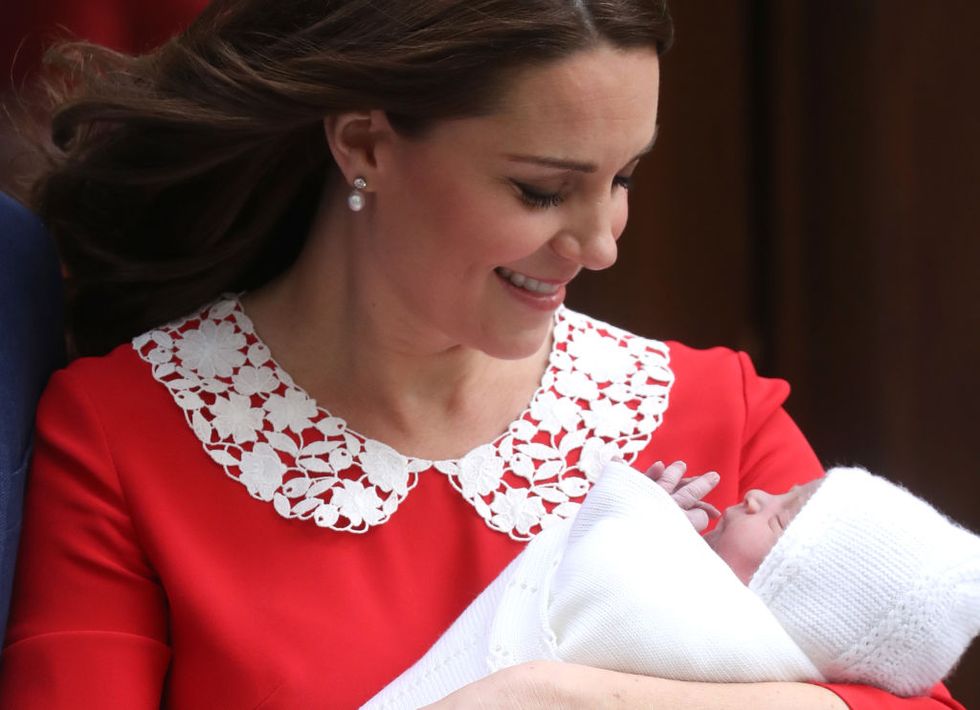 Kate Middleton with newborn son