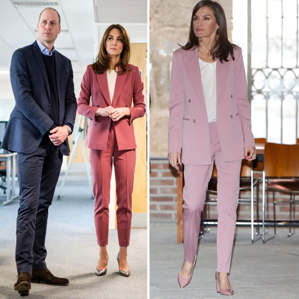 Suit, Clothing, Pink, Pantsuit, Formal wear, Fashion, Blazer, Outerwear, Tuxedo, Pajamas, 