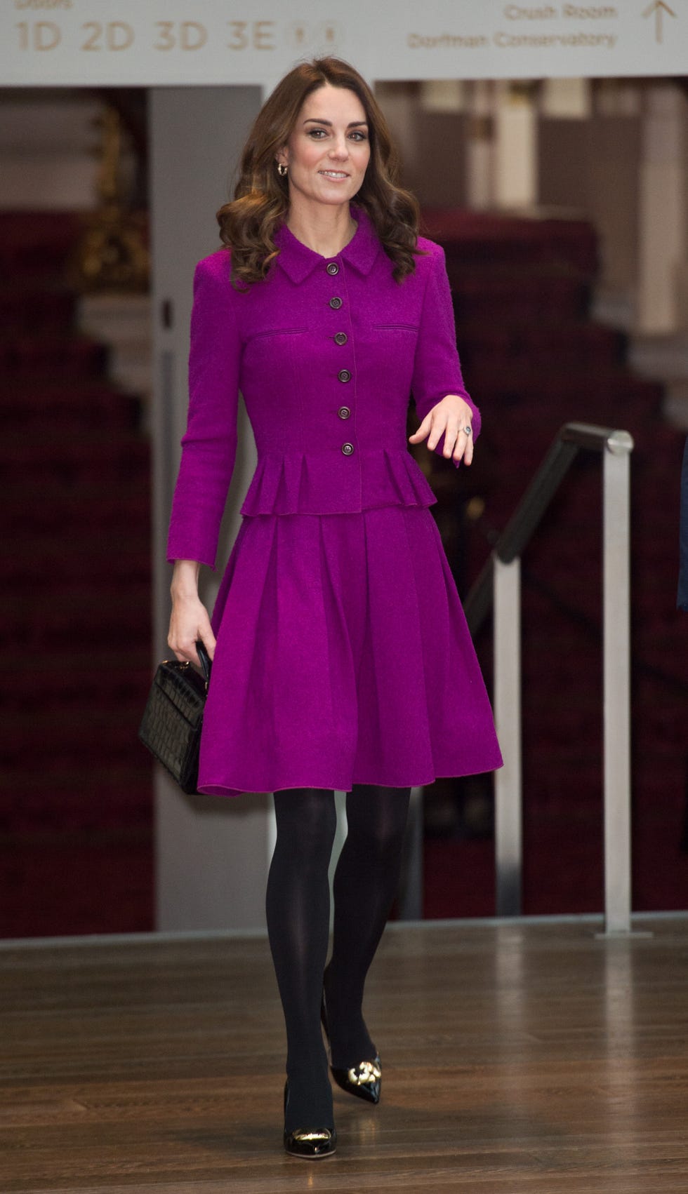Clothing, Fashion, Purple, Fashion model, Dress, Violet, Coat, Haute couture, Outerwear, Formal wear, 