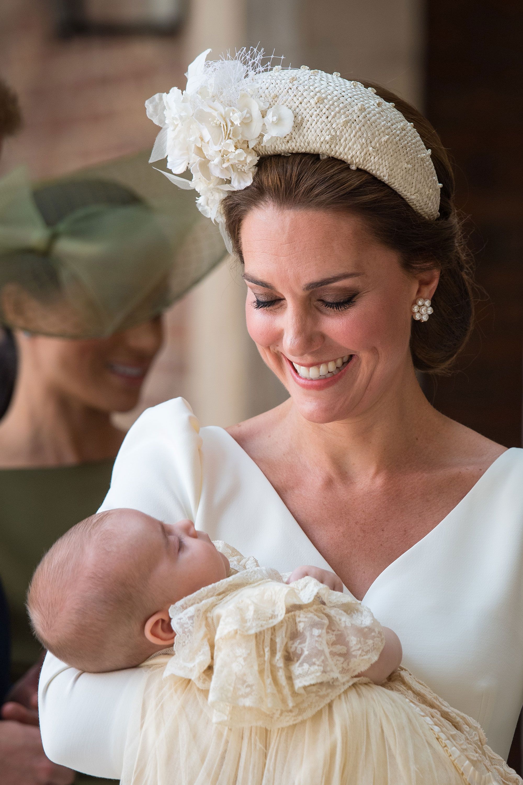 Pippa Middleton Wears Collared Pale Blue Dress to Prince Louis's Christening