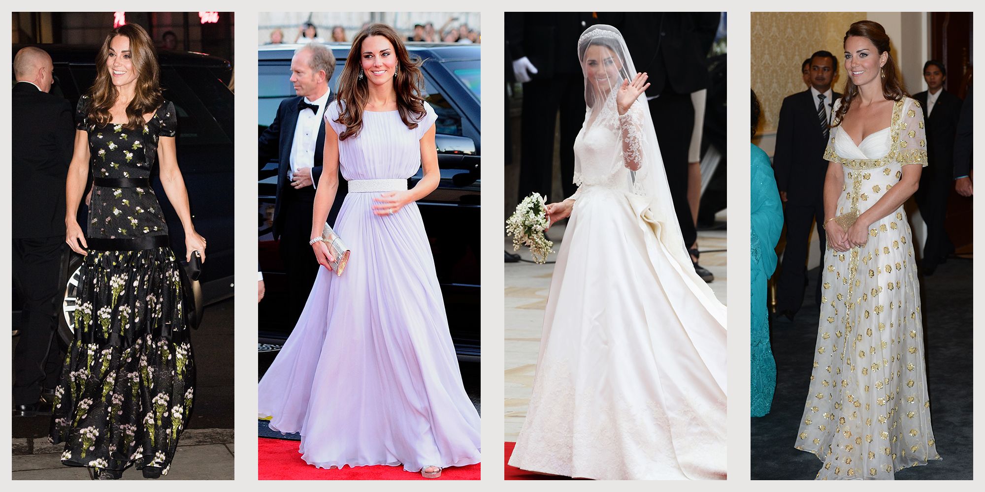 Kate Middleton wedding dress, up-close