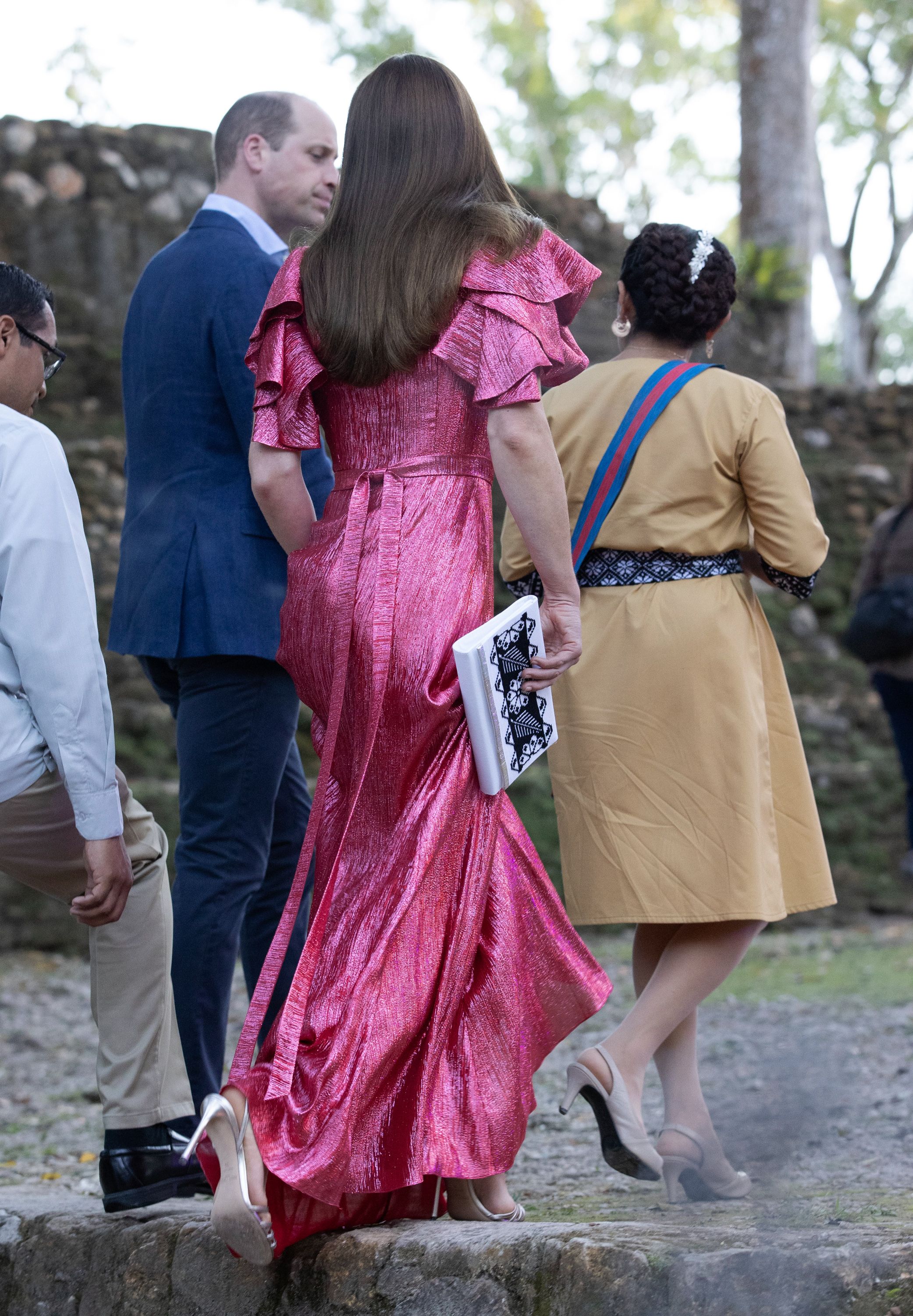 Kate Middleton just wore a shimmering pink gown in Belize