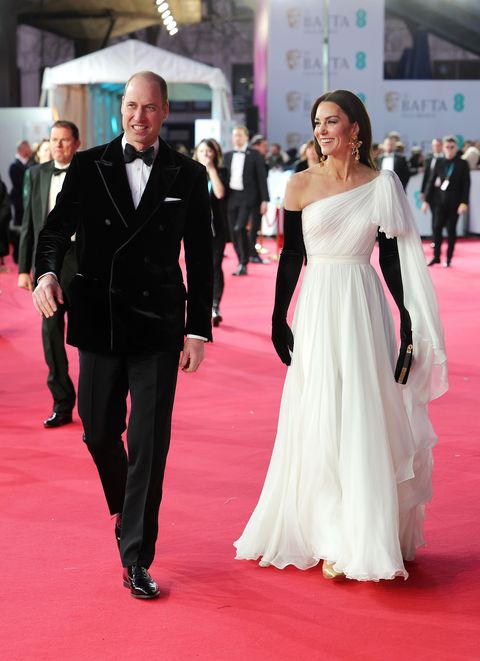 the prince and princess of wales attend the bafta film awards 2023
