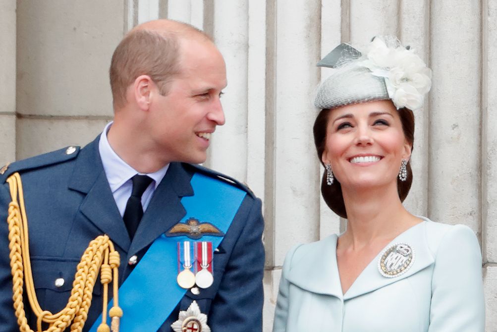 Prince William Nudging Kate Middleton on the Buckingham Palace Balcony