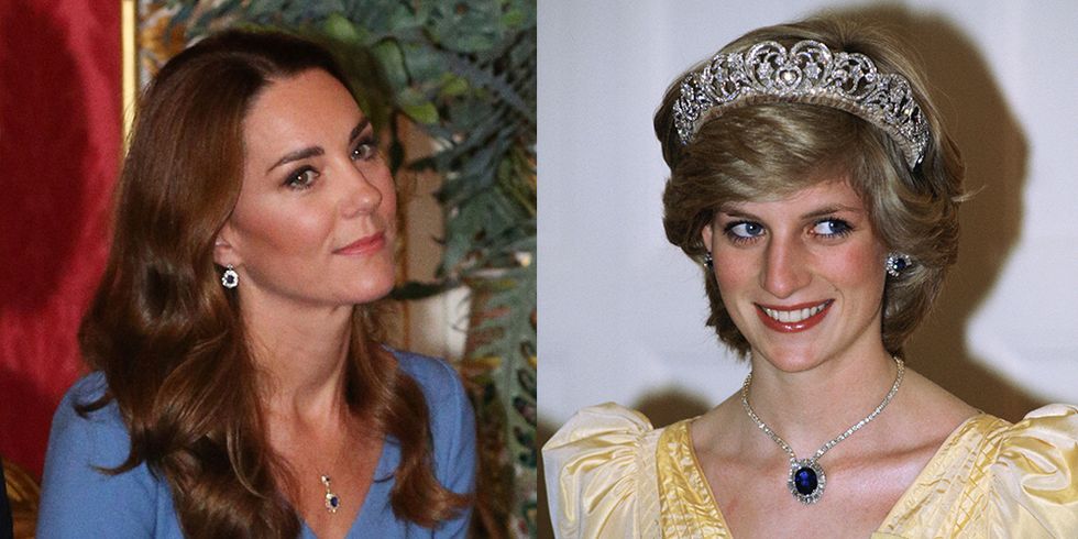 kate and princess diana wear sapphires from the saudi suite