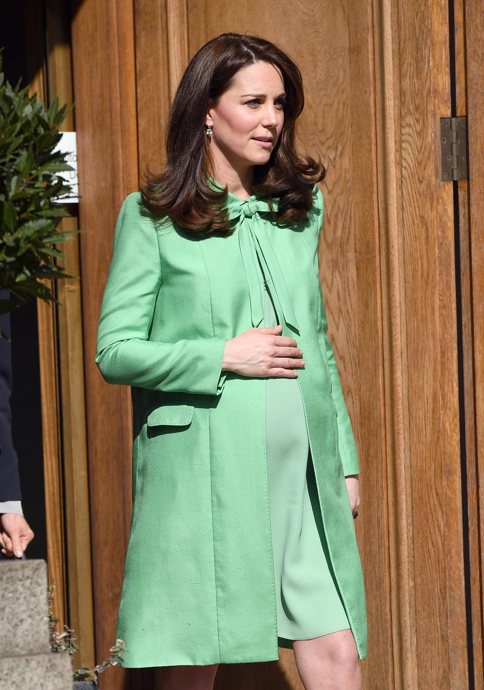 Clothing, Green, Outerwear, Fashion, Fashion model, Coat, Turquoise, Overcoat, Formal wear, Sleeve, 