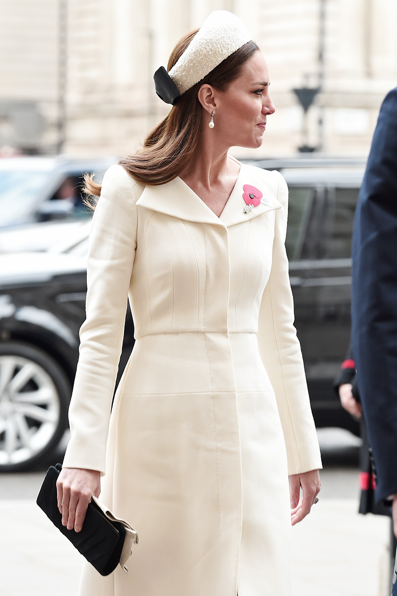 Kate Middleton wears Alexander McQueen coat dress for Anzac Day