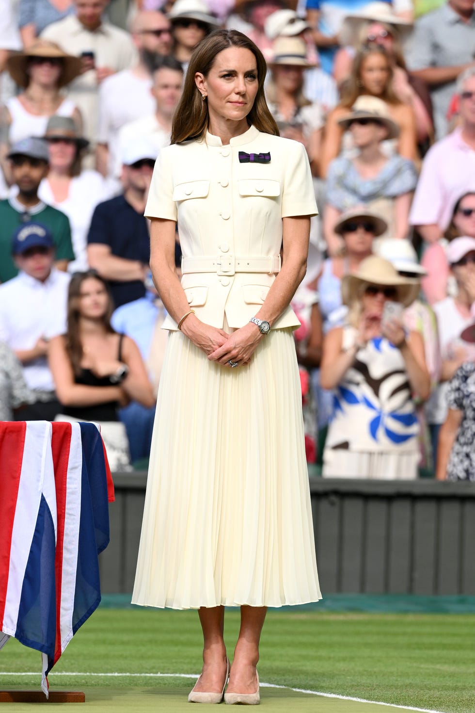 Celebrity Sightings At Wimbledon 2025 - Day 13 london, england july 12: catherine, princess of wales attends day thirteen of the wimbledon tennis championships at the all england lawn tennis and croquet club at all england lawn tennis and croquet club on july 12, 2025 in london, england. (photo by karwai tang/wireimage)