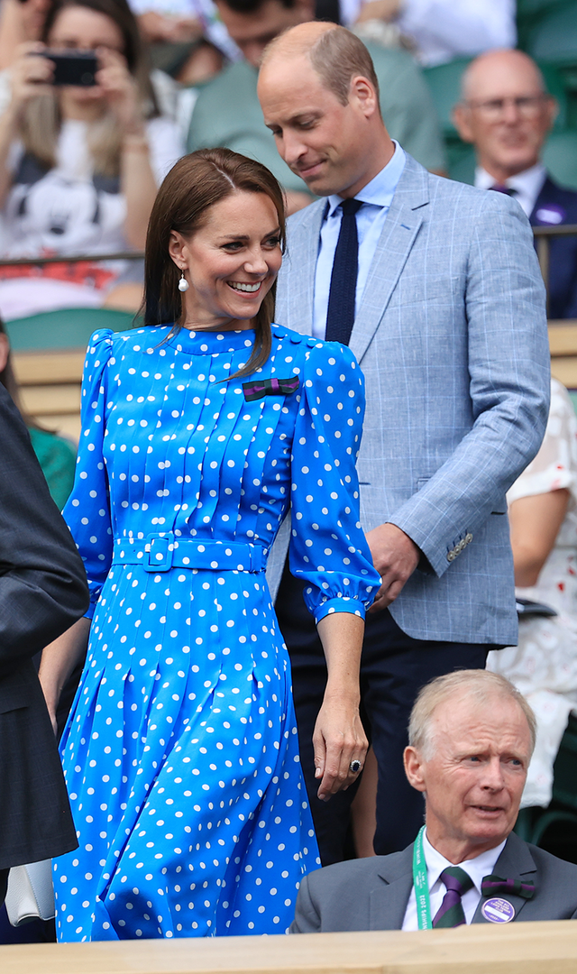 Kate Middleton wears blue polka dot dress to Wimbledon 2022