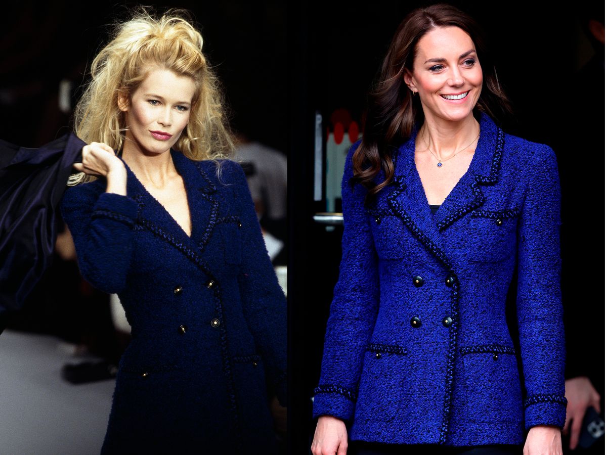 Claudia Schiffer, Kate Middleton: Power of the Blue Chanel Jacket – WWD