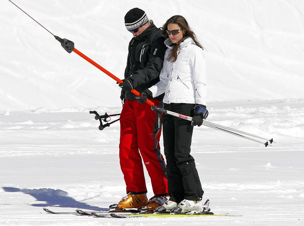 kate middleton and prince william skiing