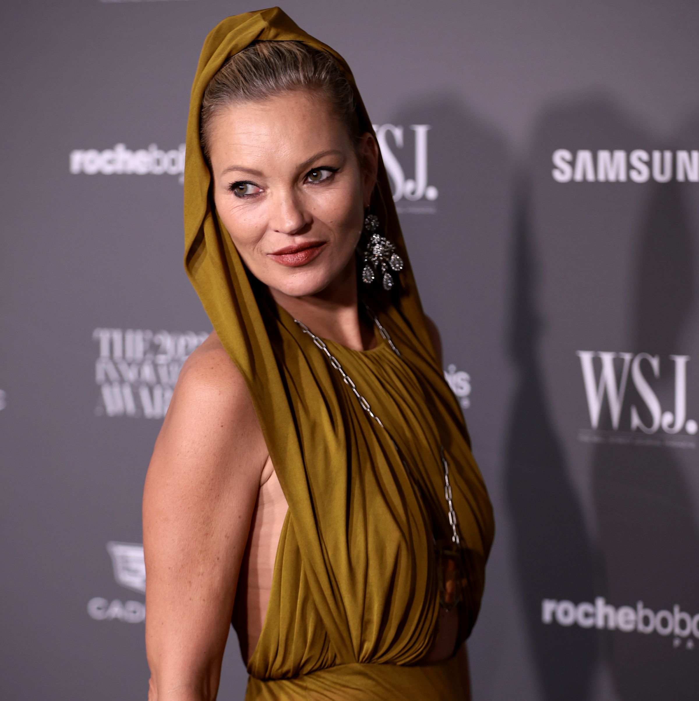 Kate Moss Takes the Naked Dress to New Heights in Sheer Hooded Gown