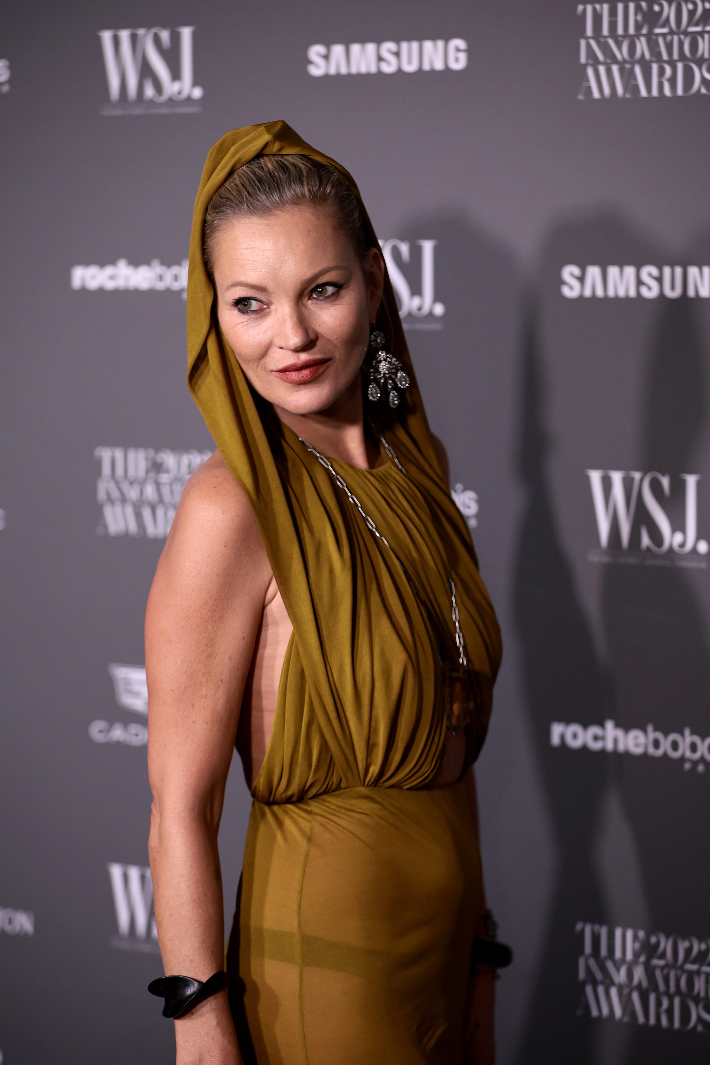 Kate Moss's Iconic Sheer Slip Dress- Metallic sheer slip dress