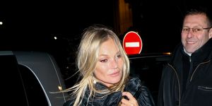 paris, france january 16 kate moss arrives at laurent restaurant to celebrate her 50th birthday on january 16, 2024 in paris, france photo by pierre suugc images