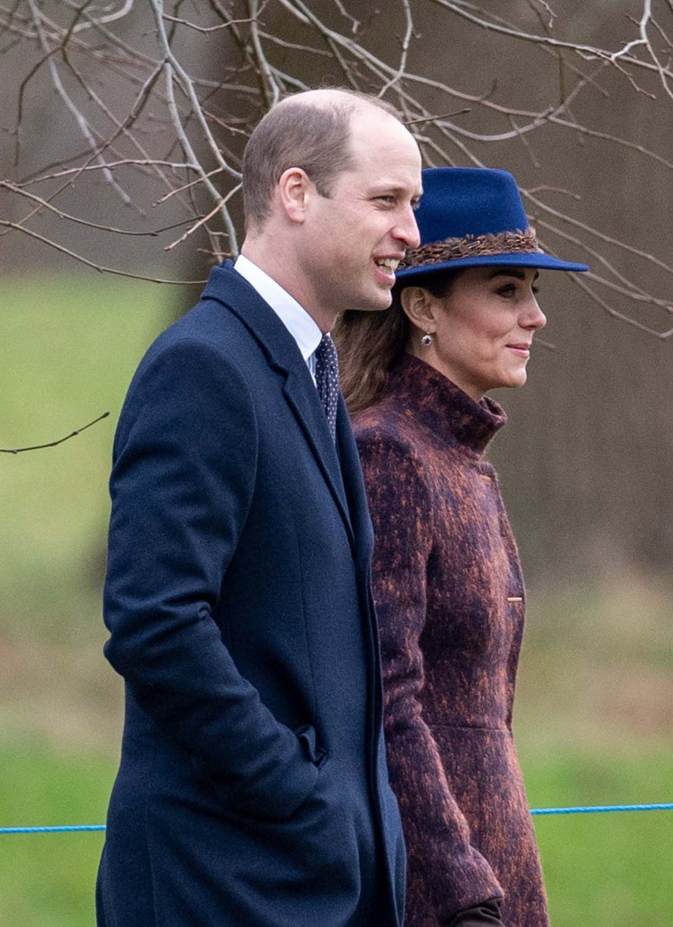Royals attend church service