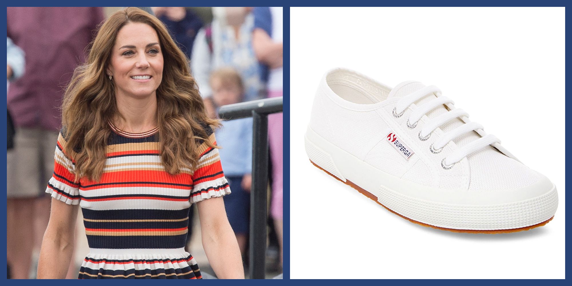 Kate Middleton's Superga Sneakers: White Canvas Cotu Classic 2750