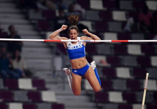 katerina stefanidi salta en doja en el año 2019 antes del confinamiento por el nuevo coronavirus