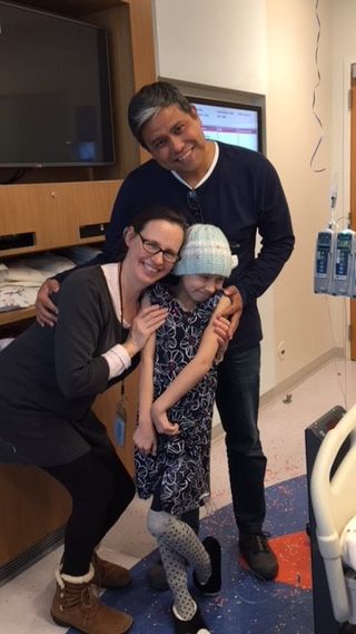 Katie and Moises Funtilla at St. Jude Children's Research Hospital