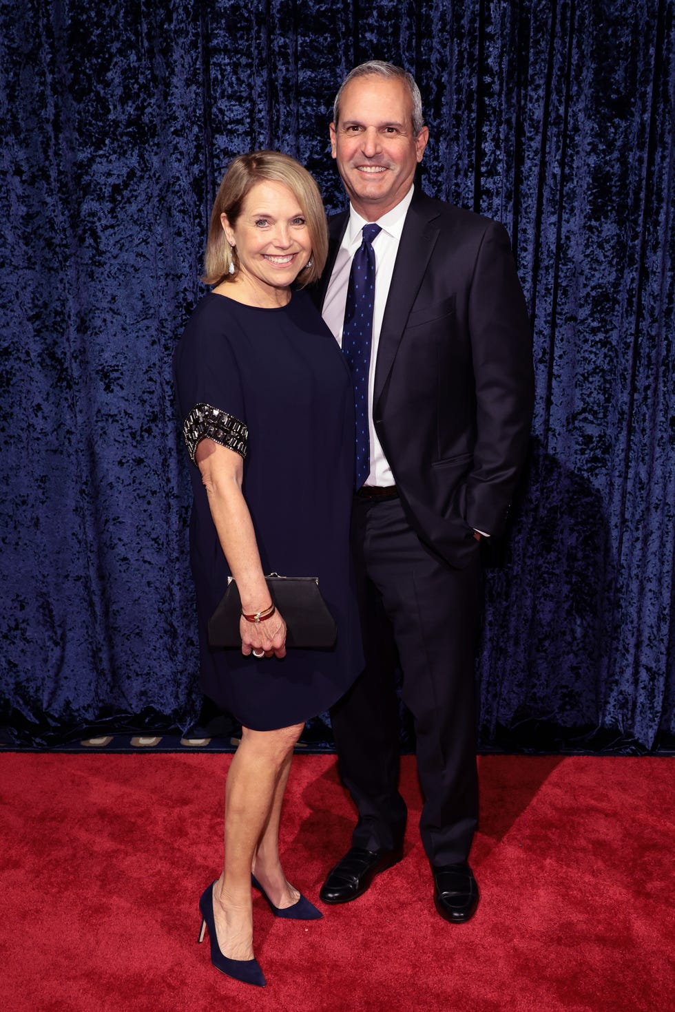 new york, new york   april 06 katie couric and john molner attend the clive davis 90th birthday celebration at casa cipriani on april 06, 2022 in new york city photo by jamie mccarthygetty images