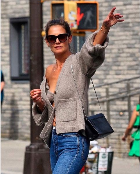 For Katie Holmes, A Fancy Knit Is The Best Way To Elevate High