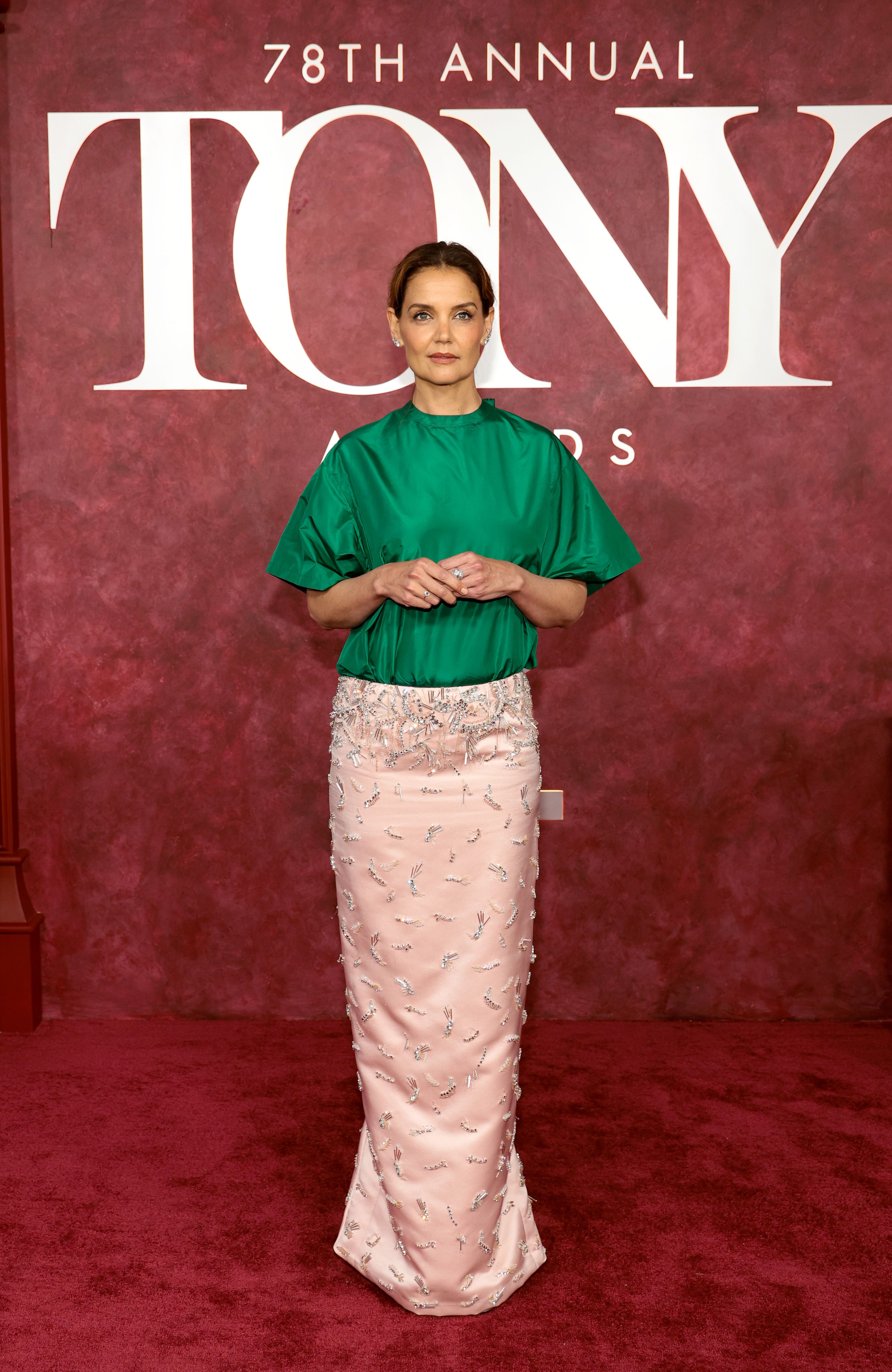 Katie Holmes Looks Wickedly Good at the 2025 Tony Awards