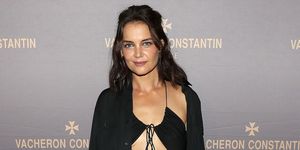 katie holmes abs cut out dress