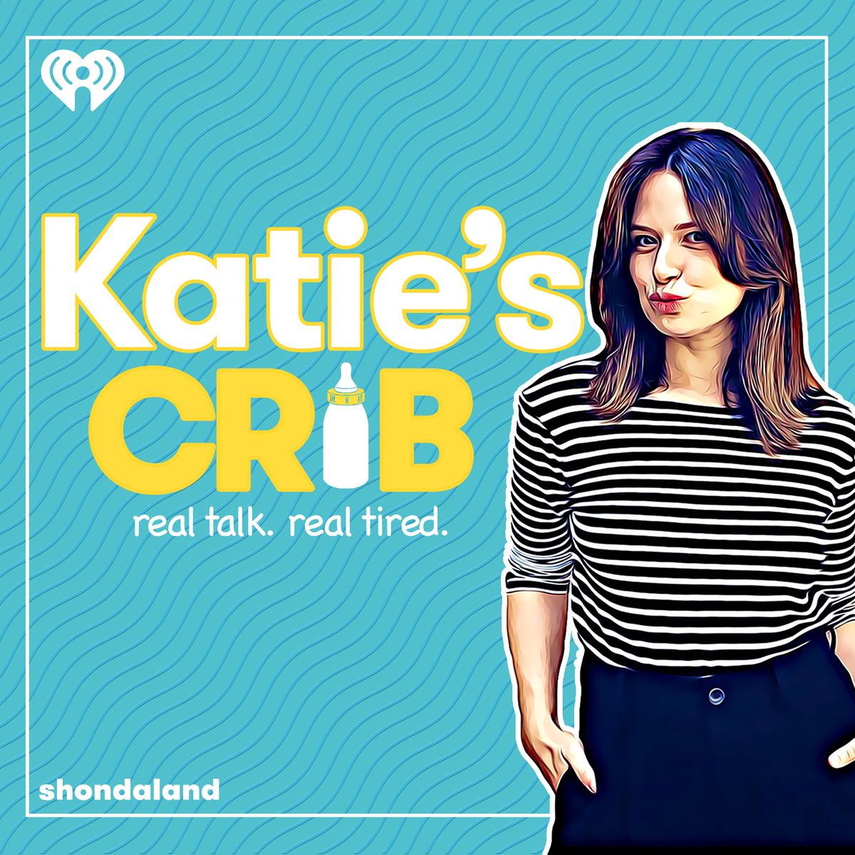 katie lowes for the third season of her podcast, "katie's crib"