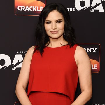 katrina law poses on the red carpet at sony crackle's "the oath" season 2 exclusive screening event